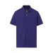MagnaReady Blue Pique Knit Short Sleeve Polo with Magnetic Closures - detail view