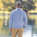 MagnaReady Classic Blue Adaptive Sweater with Magnetic Front Closure and Pocket - senior comfort and style view