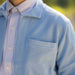MagnaReady Classic Blue Adaptive Sweater with Magnetic Front Closure and Pocket - classic front view