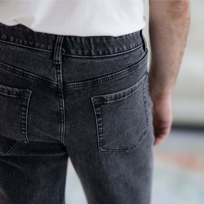 MagnaReady Denim Black Wash Five Pocket Jean with Magnetic Fly - front view