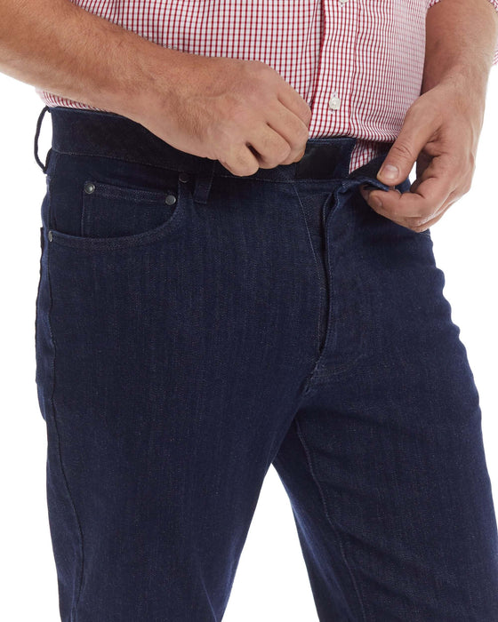 MagnaReady Denim Indigo Five Pocket Jean with Magnetic Fly - front view