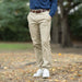 MagnaReady Flat Front Adaptive Easy-Care Chino Twill Pant with Magnetic Closures in Khaki - front view