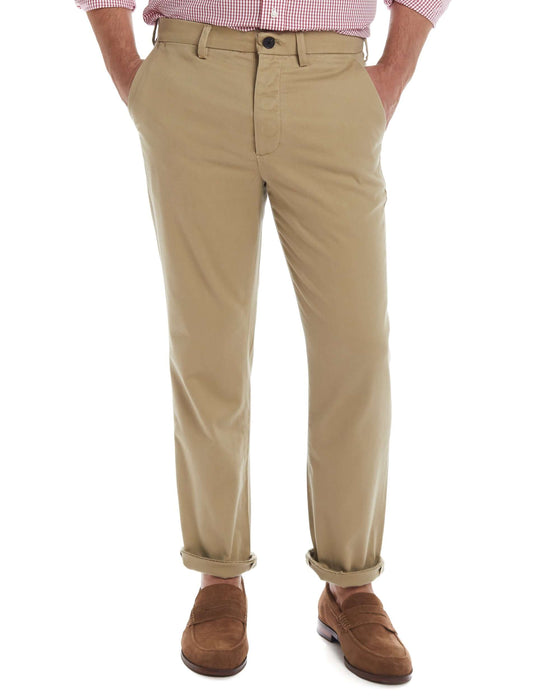 MagnaReady Flat Front Adaptive Easy-Care Chino Twill Pant with Magnetic Closures in Khaki - front view