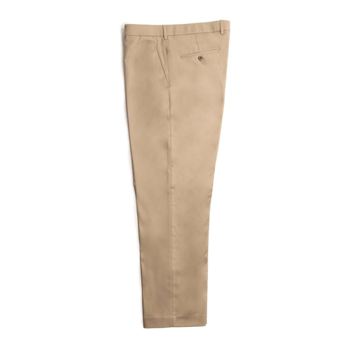 MagnaReady Flat Front Adaptive Easy-Care Chino Twill Pant with Magnetic Closures in Khaki - front view