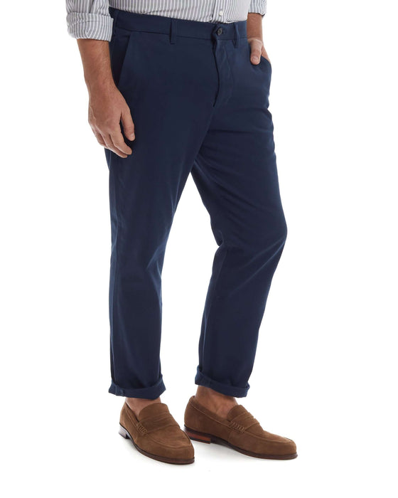 MagnaReady Flat Front Adaptive Easy-Care Chino Twill Pant with Magnetic Closures in Navy - detail view