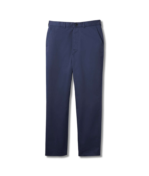 MagnaReady Flat Front Adaptive Easy-Care Chino Twill Pant with Magnetic Closures in Navy - front view