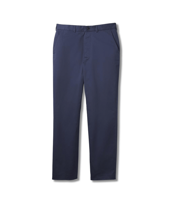 MagnaReady Flat Front Adaptive Easy-Care Chino Twill Pant with Magnetic Closures in Navy - lifestyle shot