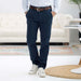 MagnaReady Flat Front Adaptive Easy-Care Chino Twill Pant with Magnetic Closures in Navy - front view