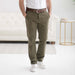 MagnaReady Flat Front Adaptive Easy-Care Chino Twill Pant with Magnetic Closures in Olive - front view