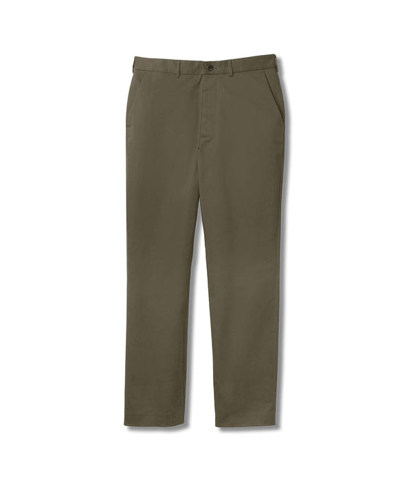 MagnaReady Flat Front Adaptive Easy-Care Chino Twill Pant with Magnetic Closures in Olive - lifestyle shot