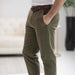 MagnaReady Flat Front Adaptive Easy-Care Chino Twill Pant with Magnetic Closures in Olive - front view