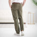 MagnaReady Flat Front Adaptive Easy-Care Chino Twill Pant with Magnetic Closures in Olive - back view