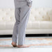 MagnaReady Grey Brushed Flannel Pajama Pant with Magnetic Fly - lifestyle view showing comfort and independence