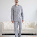 MagnaReady Grey Brushed Flannel Pajama Pant with Magnetic Fly - adaptive sleepwear for independent dressing view