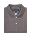 MagnaReady Grey Pique Knit Short Sleeve Polo with Magnetic Closures - front view