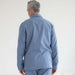 MagnaReady Long Sleeve Blue Brushed Flannel Pajama Top with Magnetic Closures - second adaptive nightwear view