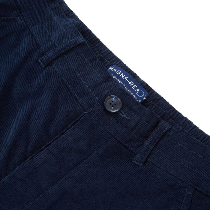 MagnaReady Navy Fine Wale Adaptive Corduroy Magnetic Fly Front Pant - front view