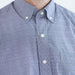 MagnaReady Stretch Long Sleeve Navy Plaid Button Down Collar Shirt with Magnetic Closures - adaptive shirt with magnetic closures