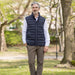 MagnaReady Weatherproof Puffer Magnetic Front Vest in Navy - lifestyle shot