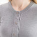 MagnaReady Women's Grey Adaptive Magnetic Knit Cardigan Sweater - second front view