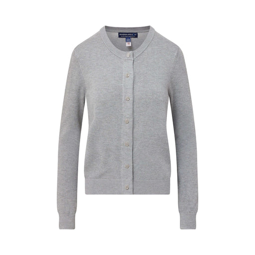 MagnaReady Women's Grey Adaptive Magnetic Knit Cardigan Sweater - front view