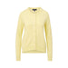MagnaReady Women's Yellow Adaptive Magnetic Knit Cardigan Sweater - front close-up