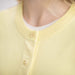 MagnaReady Women's Yellow Adaptive Magnetic Knit Cardigan Sweater - worn showing fashion and convenience for limited mobility