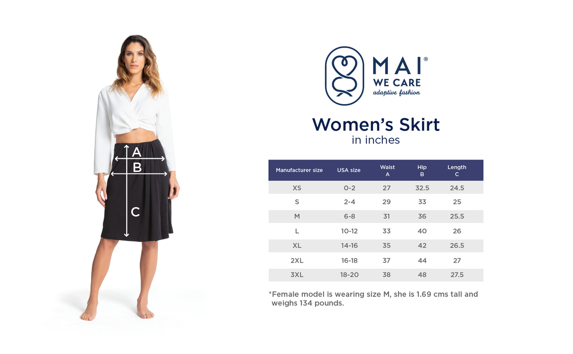 MAI We Care Women's Adaptive Wrap Around Skirt