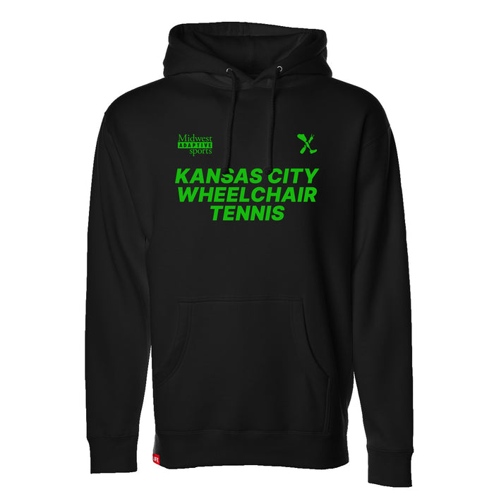 MAS Kansas City Advantage Wheelchair Tennis Black Hoodie on a white background