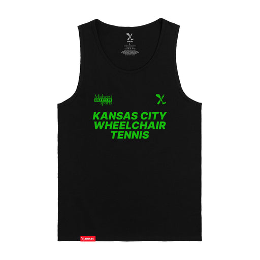 MAS Kansas City Advantage Wheelchair Tennis Black Tank Top on a white background
