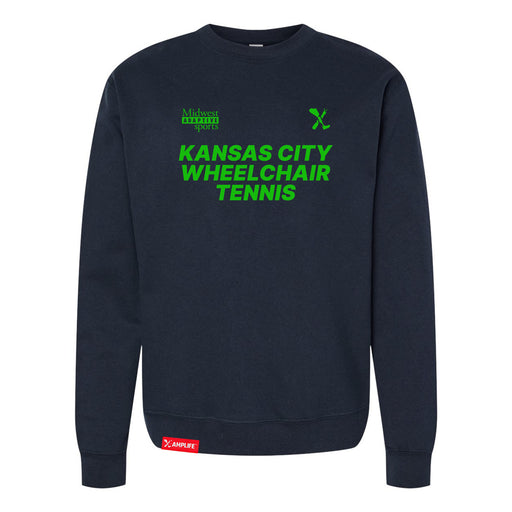 MAS Kansas City Advantage Wheelchair Tennis Classic Navy Crewneck Sweatshirt on a white background