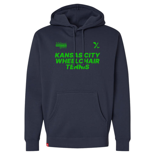 MAS Kansas City Advantage Wheelchair Tennis Navy Hoodie on a white background