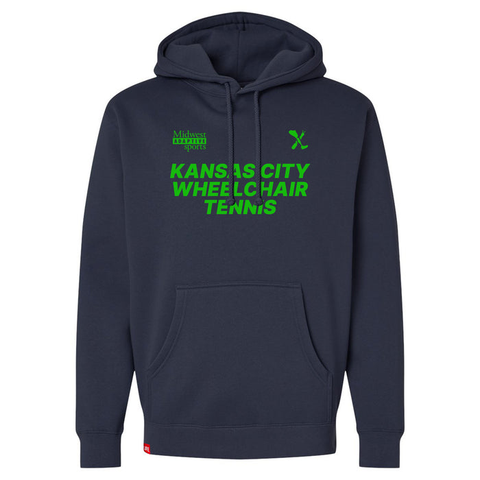 MAS Kansas City Advantage Wheelchair Tennis Navy Hoodie on a white background