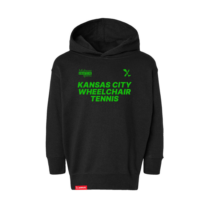 MAS Kansas City Advantage Wheelchair Tennis Toddler Black Hoodie on a white background