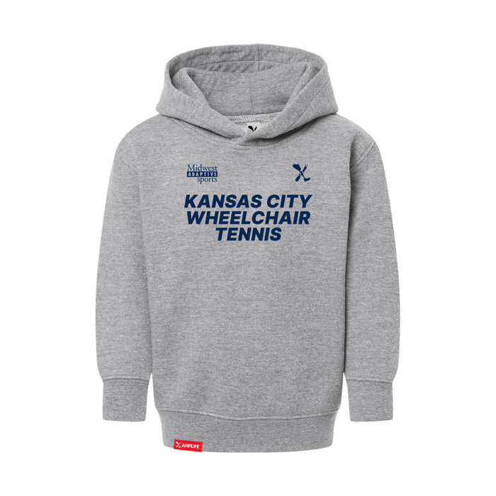 MAS Kansas City Advantage Wheelchair Tennis Toddler Heather Grey Hoodie on a white background
