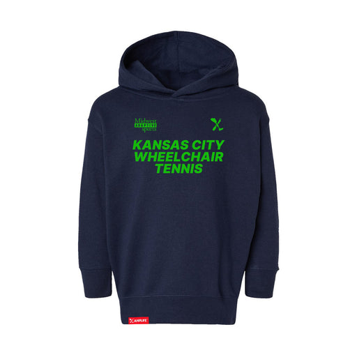 MAS Kansas City Advantage Wheelchair Tennis Toddler Navy Hoodie on a white background