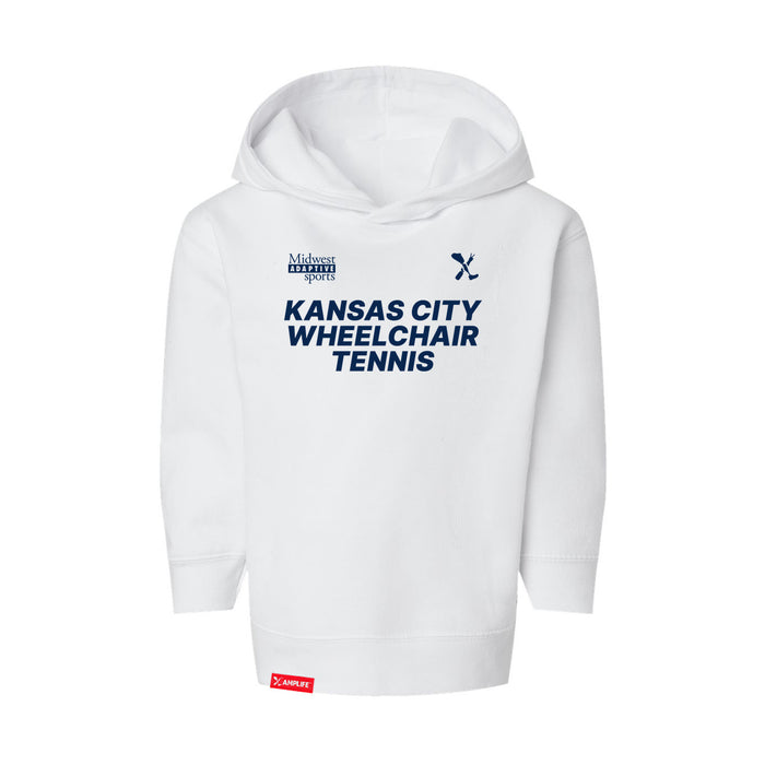 MAS Kansas City Advantage Wheelchair Tennis Toddler White Hoodie on a white background