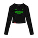 MAS Kansas City Advantage Wheelchair Tennis Women's Black Crop Long Sleeve T-Shirt on a white background