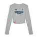MAS Kansas City Advantage Wheelchair Tennis Women's Heather Grey Crop Long Sleeve T-Shirt on a white background