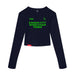 MAS Kansas City Advantage Wheelchair Tennis Women's Navy Crop Long Sleeve T-Shirt on a white background