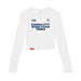 MAS Kansas City Advantage Wheelchair Tennis Women's White Crop Long Sleeve T-Shirt on a white background