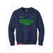MAS Kansas City Advantage Wheelchair Tennis Youth Navy Crewneck Sweatshirt on a white background