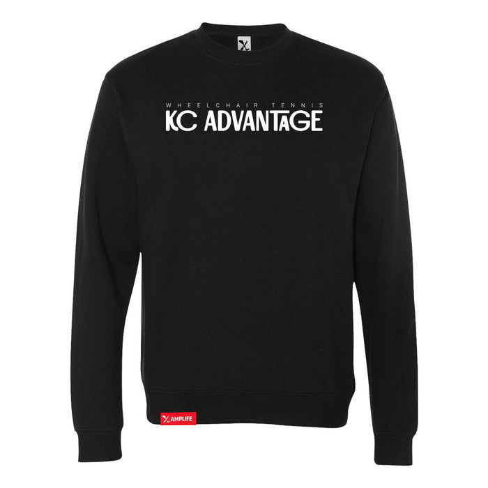 MAS Kansas City Advantage Wheelchair Tennis Chiro Black Crewneck Sweatshirt on a white background