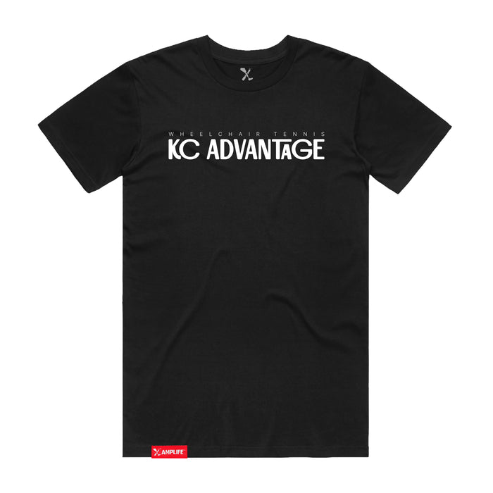 MAS Kansas City Advantage Wheelchair Tennis Chiro Black T-Shirt on a white background