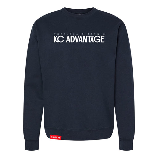 MAS Kansas City Advantage Wheelchair Tennis Chiro Classic Navy Crewneck Sweatshirt on a white background