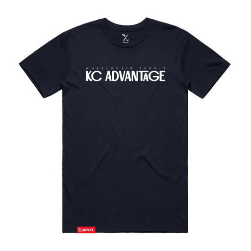MAS Kansas City Advantage Wheelchair Tennis Chiro Navy T-Shirt on a white background