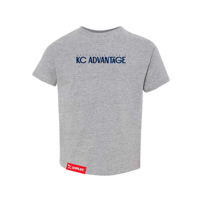 MAS Kansas City Advantage Wheelchair Tennis Chiro Toddler Heather Grey T-Shirt on a white background