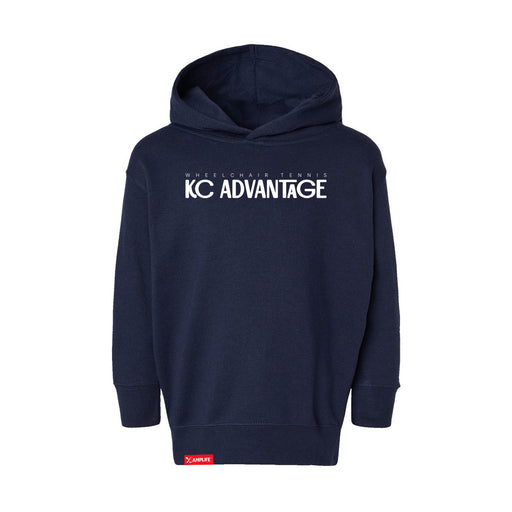 MAS Kansas City Advantage Wheelchair Tennis Chiro Toddler Navy Hoodie on a white background