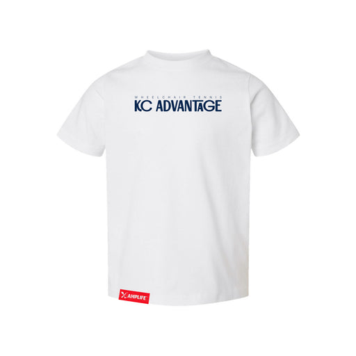 MAS Kansas City Advantage Wheelchair Tennis Chiro Toddler White T-Shirt on a white background