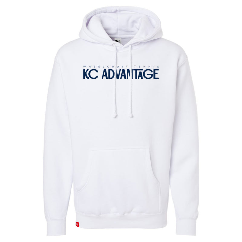 MAS Kansas City Advantage Wheelchair Tennis Chiro White Hoodie on a white background